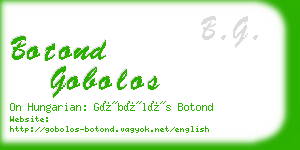 botond gobolos business card